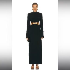 Jonathan Simkhai Black Dress with Gold Detail Size 4 NWT